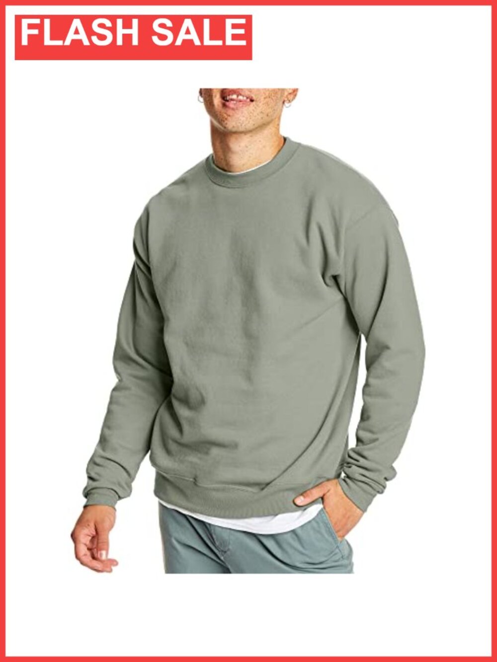 EcoSmart Fleece Crewneck Sweatshirt Relaxed Pullover Long Sleeve